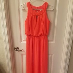 Neon coral Maxi dress!